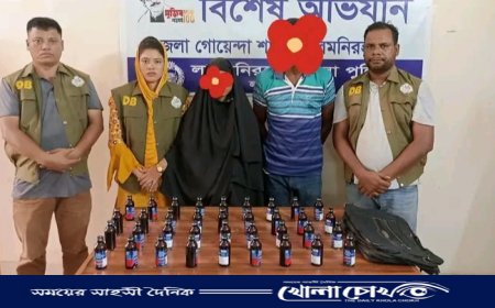 লালমনিরহাটে ফেন্সিডিল ও মোটরসাইকেল সহ দুইজন আটক 