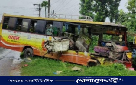 রাজবাড়ীতে বাস ট্রাক মুখোমুখি সংঘর্ষে নিহত-৩