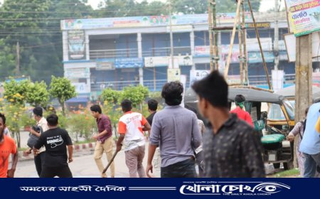 ফরিদপুরে পুলিশের সাথে আন্দোলনকারীদের সংঘর্ষ, সাংবাদিকসহ আহত ১৫