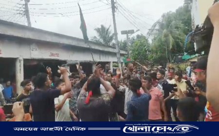 থানচিতে বিএনপির আনন্দ মিছিল ও সমাবেশ