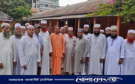 ফরিদপুরে উলামা পরিষদের বিভিন্ন মন্দির পরিদর্শন