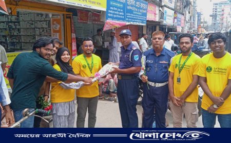 দায়িত্ব পেয়ে কাজে নেমেছে ট্রাফিক পুলিশের সদস্যরা  