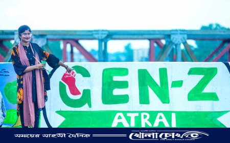 আত্রাইয়ে দৃষ্টিনন্দন গ্রাফিতি আর আর্টে এ যেন সম্প্রীতির বাংলাদেশ গড়ার বার্তা   