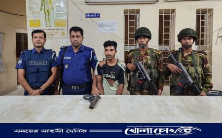 পুলিশের পিস্তল বিক্রির চেষ্টা, নোয়াখালীতে বাবুর্চির ছেলে গ্রেপ্তার