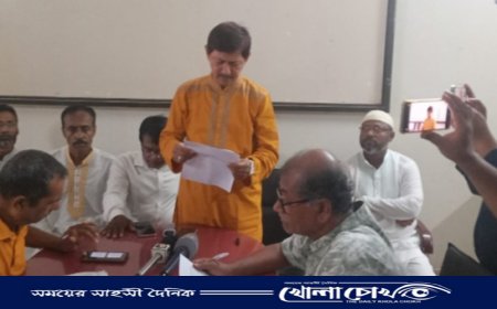 বোয়ালমারী উপজেলা  বিএনপির আহবায়ক শামসুদ্দিন মিয়া ঝুনুর সংবাদ সম্মেলন অনুষ্ঠিত