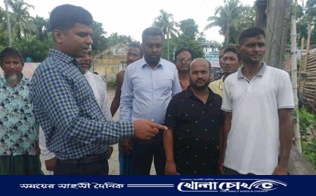 মাগুরার আড়পাড়ায় জলবদ্ধ ঘরবাড়ি পরিদর্শন করলেন উপজেলা নির্বাহী কর্মকর্তা 