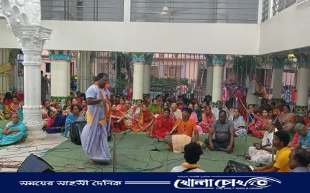 ফরিদপুরে ভগবান শ্রীকৃষ্ণের ‌জন্মাষ্টমী উৎসব পালন 