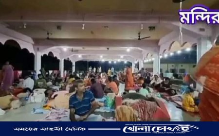 নোয়াখালীর সকল আশ্রয়কেন্দ্রে আর ঠাঁই নেই, পানি বন্ধি ২১ লাখ মানুষ