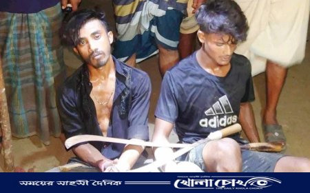 দেশীয় অস্ত্রসহ  দুই ডাকাত আটকঃ পুলিশের আবেদনে ৭ দিনের রিমান্ড 
