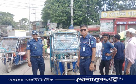 নানা প্রতিবন্ধকতার পর অবশেষে  যানজট নিরসনে ব্রাহ্মণবাড়ীয়া ট্রাফিক পুলিশের কার্যক্রম শুরু 