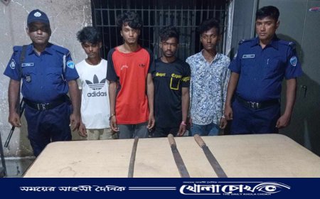ব্রাহ্মণবাড়িয়ায় দেশীয় অস্ত্রসহ ৪ ছিনতাই কারী গ্রেফতার