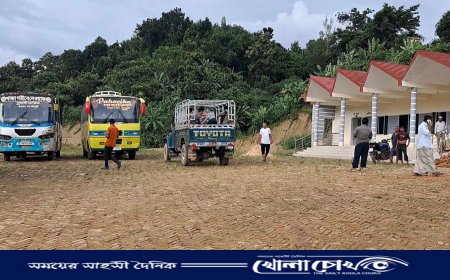 বান্দরবানের রুমায় নতুন স্টেশন থেকে বাস সার্ভিস চালু হয়েছে