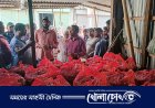 নগরকান্দা উপজেলার পেঁয়াজের আড়তে বিশেষ টাস্কফোর্স ও ভোক্তা অধিদপ্তরের অভিযান