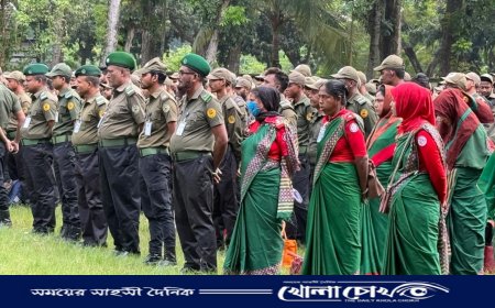 শারদীয় দুর্গোৎসবে ফরিদপুর সদর উপজেলায় ‌আনসার ও ভিডিপি সদস্যদের দায়িত্ব গ্রহণ 
