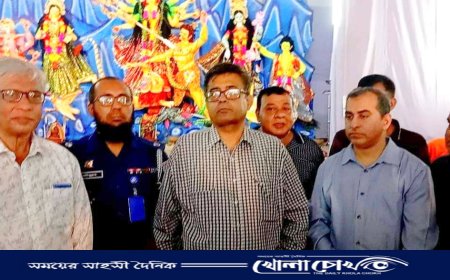 মাগুরায় পূজা মন্ডপ পরিদর্শন করলেন প্রধান উপদেষ্টার প্রেস সচিব 