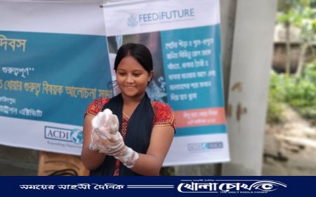 ফিড দ্য ফিউচার বাংলাদেশ লাইভস্টক এন্ড নিউট্রিশন প্রকল্পের উদ্যোগে ফরিদপুরে বিশ্ব হাত ধোয়া দিবস পালিত