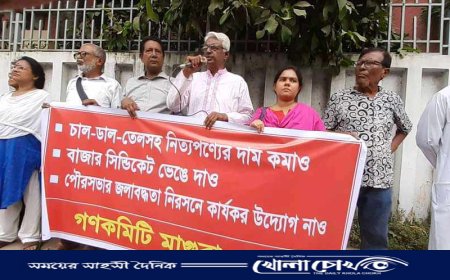 মাগুরায় নিত্য প্রয়োজনীয় দ্রব্যের মূল্য বৃদ্ধির প্রতিবাদে গণকমিটির সমাবেশ অনুষ্ঠিত 
