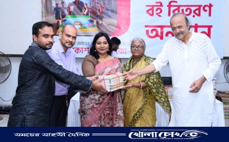 ফরিদপুরে বিকাশ-প্রথম আলো ট্রস্টের উদ্যোগে ১৮টি প্রতিষ্ঠানে বই বিতরণ