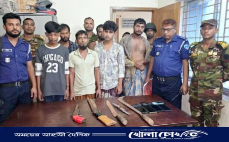 নোয়াখালীতে অস্ত্রধারী ৫ যুবক ও যুবদল আহ্বায়ক গ্রেপ্তার 