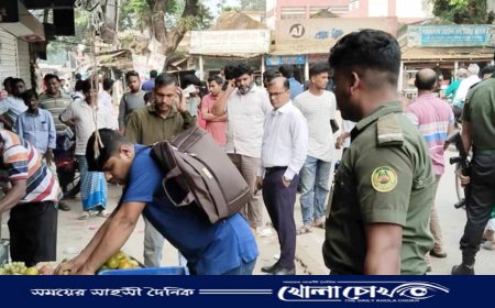 সদরপুরে যানজট নিরসনে ভ্রাম্যমাণ আদালতের অভিযান