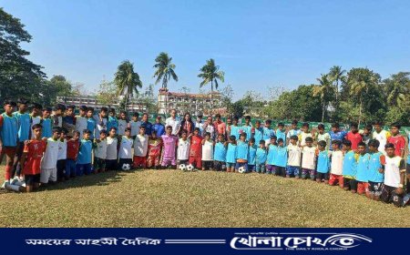 মাগুরায় ডেভেলপমেন্ট কাপ ফুটবল অনুর্ধ্ব-১৫ বাছাই প্রতিযোগিতা অনুষ্ঠিত 