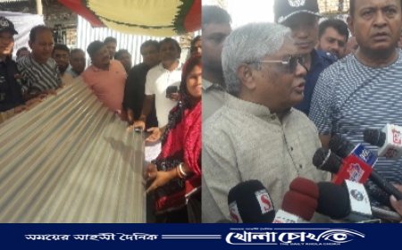 বেগমগঞ্জে বিএনপি'র উদ্যোগে ঢেউটিন ও খাদ্য সামগ্রী বিতরণ