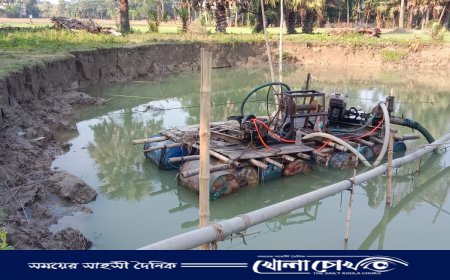 নগরকান্দায় ড্রেজার মালিক সাদ্দামের থামছেনা  বালু উত্তোলন, প্রশাসনের ব্যবস্থা নেওয়ার দাবি 