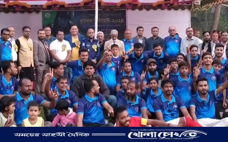 কাপ্তাইয়ে উম্মুক্ত নক আউট ফুটবল টুর্নামেন্টের উদ্বোধন 