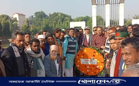 মহান বিজয় দিবসে শহীদদের প্রতি সালথা উপজেলা বিএনপির শ্রদ্ধা নিবেদন 