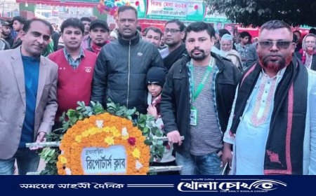ব্রাহ্মণবাড়িয়া রিপোর্টার্স ক্লাবের উদ্যোগে মহান বিজয় দিবস উপলক্ষে পুষ্পস্তবক অর্পণ 