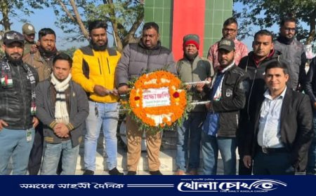 বিজয় দিবসে বিজয়নগর উপজেলা প্রেসক্লাবের শ্রদ্ধা নিবেদন