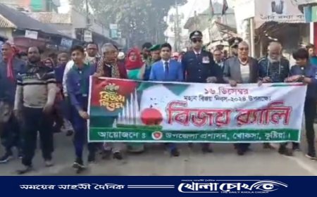 খোকসায় যথাযথ মর্যাদায় খোকসায় মহান বিজয় দিবস পালিত 
