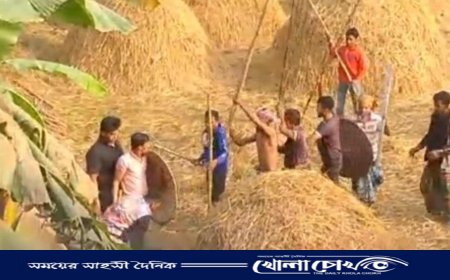 ভাঙ্গায় জমি সংক্রান্ত বিরোধ নিয়ে দু,দল গ্রামবাসীর সংঘর্ষঃআহত-১৫,বাড়ি-ঘর ভাংচুর 