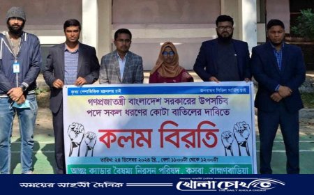 ব্রাহ্মণবাড়িয়ায় আন্তঃক্যাডার বৈষম্য নিরসন পরিষদের উদ্যোগে কর্মবিরতি পালন 