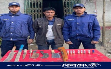 নবীনগরে অস্ত্রসহ যুবক গ্রেপ্তার