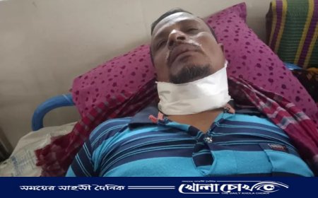 নগরকান্দায় ভ্যান চালককে গলা কেটে হত্যার চেষ্টা,থানায় অভিযোগ