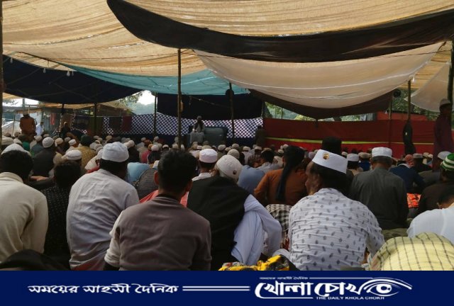 ফরিদপুরের ‌বাইতুল আমানে চলছে ইজতেমার দ্বিতীয় দিনের কার্যক্রম 