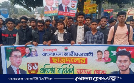 ফরিদপুরে জাতীয়তাবাদী ছাত্রদলের ৪৬ তম প্রতিষ্ঠা বার্ষিক পালিত