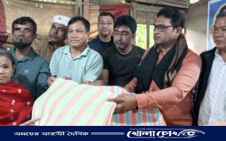 কাপ্তাই ক্লাব কর্তৃক শীতার্তদের মাঝে শীত বস্ত্র বিতরণ 