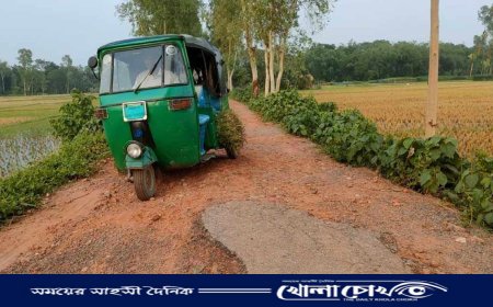 চাটখিলে ভয়াবহ বন্যার কারণে সড়ক হয়ে পড়েছে মরণফাঁদ