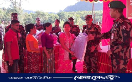 রুমায় ২৮০ জন শীতার্তদের মাঝে কম্বল বিতরণ