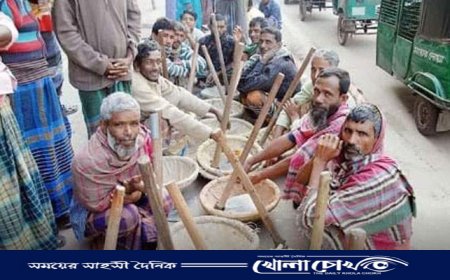 প্রচন্ড শীতে কাজ নাই দিনমুজুরের 