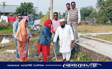 খোকসায় এলজিসিআরআরপি (কোভিড-১৯) প্রকল্পের রাস্তা নির্মাণ কাজের উদ্বোধন