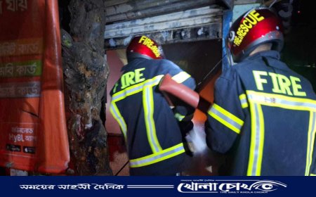 বিজয়নগরে ব্যবসায়ীর দোকান আগুনে পুড়ে ছাই