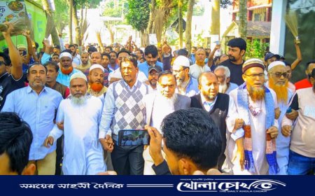 নবগঠিত কমিটি বাতিলের দাবিতে সরাইলে বিএনপির একাংশের ঝাড়ু মিছিল