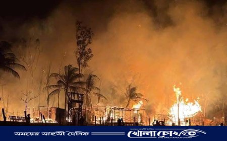 অগ্নিকাণ্ডে সেন্টমার্টিন ইকো রিসোর্ট পুড়ে ছাই 