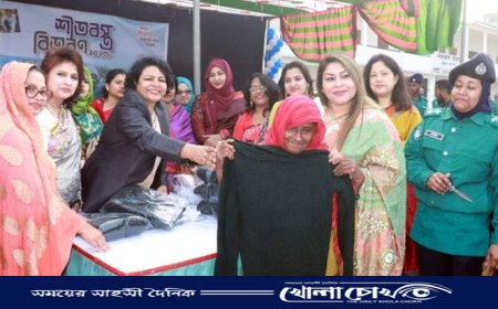 রাজশাহীতে পুনাকের শীতবস্ত্র বিতরণ 