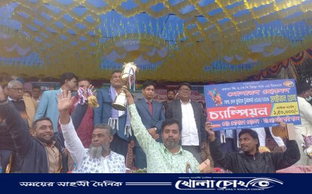 রাণীনগরে মাসারব হোসেন গোল্ডকাপ ফুটবল টুর্ণামেন্টের ফাইনাল খেলা অনুষ্ঠিত