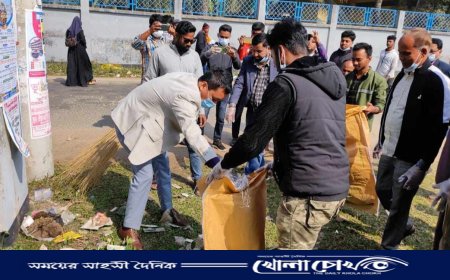 তারুণ্যের উৎসব উপলক্ষে নাজিরপুরে বিশেষ পরিচ্ছন্নতা অভিযান