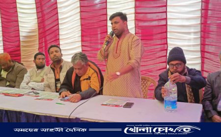 বিএনপি'র ভারপ্রাপ্ত চেয়ারম্যান তারেক রহমানের  রাষ্ট্রকাঠামো মেরামতের ৩১দফা বাস্তবায়নে মহম্মদপুরে ছাত্রদলের সমাবেশ 